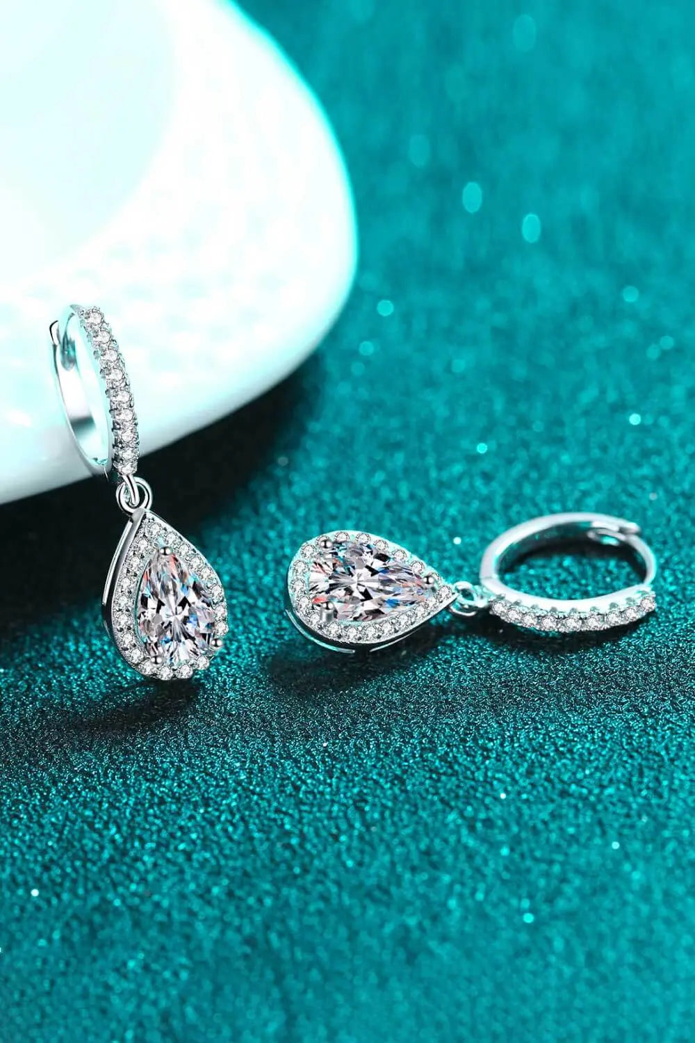 Moissanite Teardrop Earrings - SmileBen