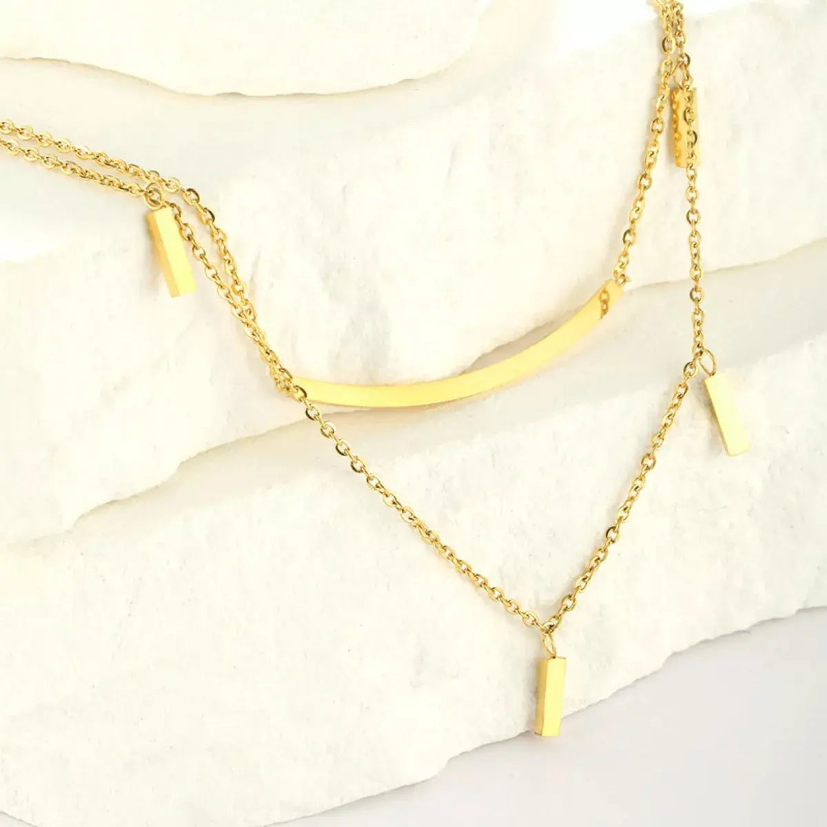 18K Gold-Plated Double Layered Necklace - SmileBen