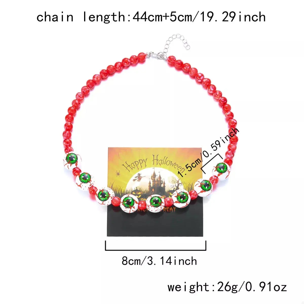 Halloween Beaded Necklace and Bracelet Jewelry Set - SmileBen