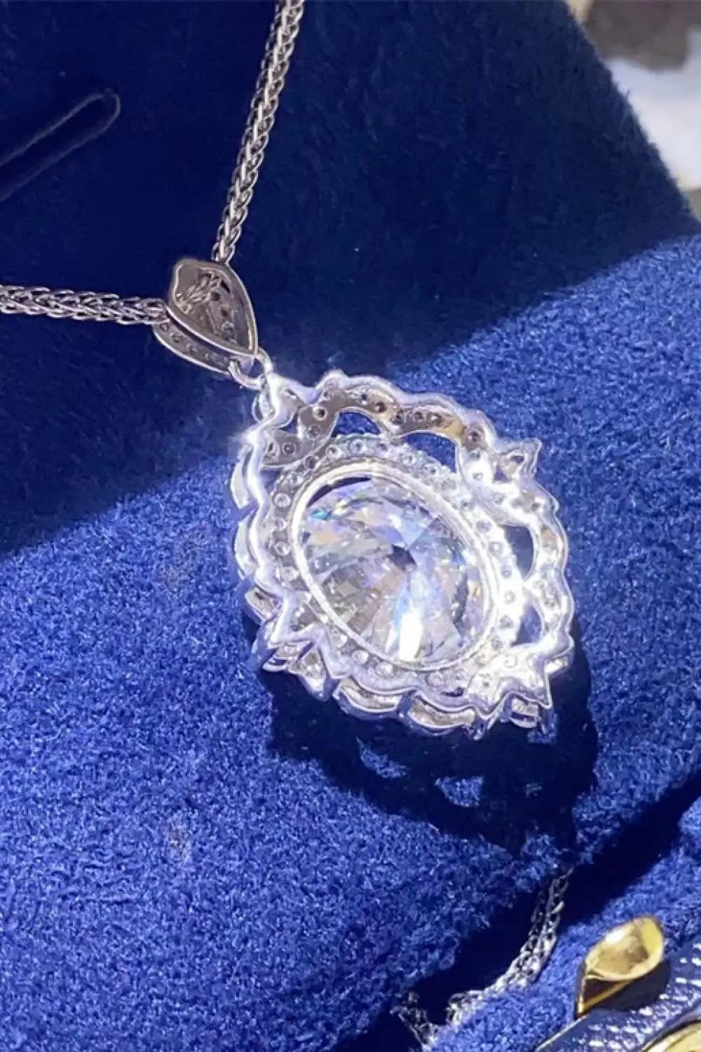 5 Carat Moissanite 925 Sterling Silver Necklace - SmileBen