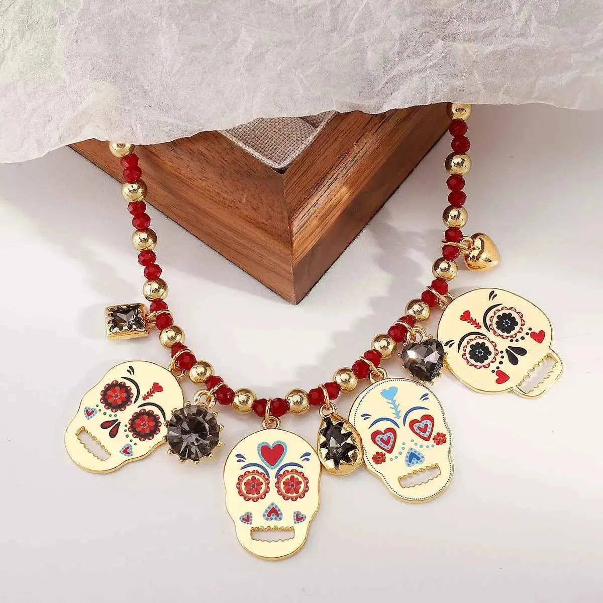 18K Gold-Plated Halloween Charm Necklace