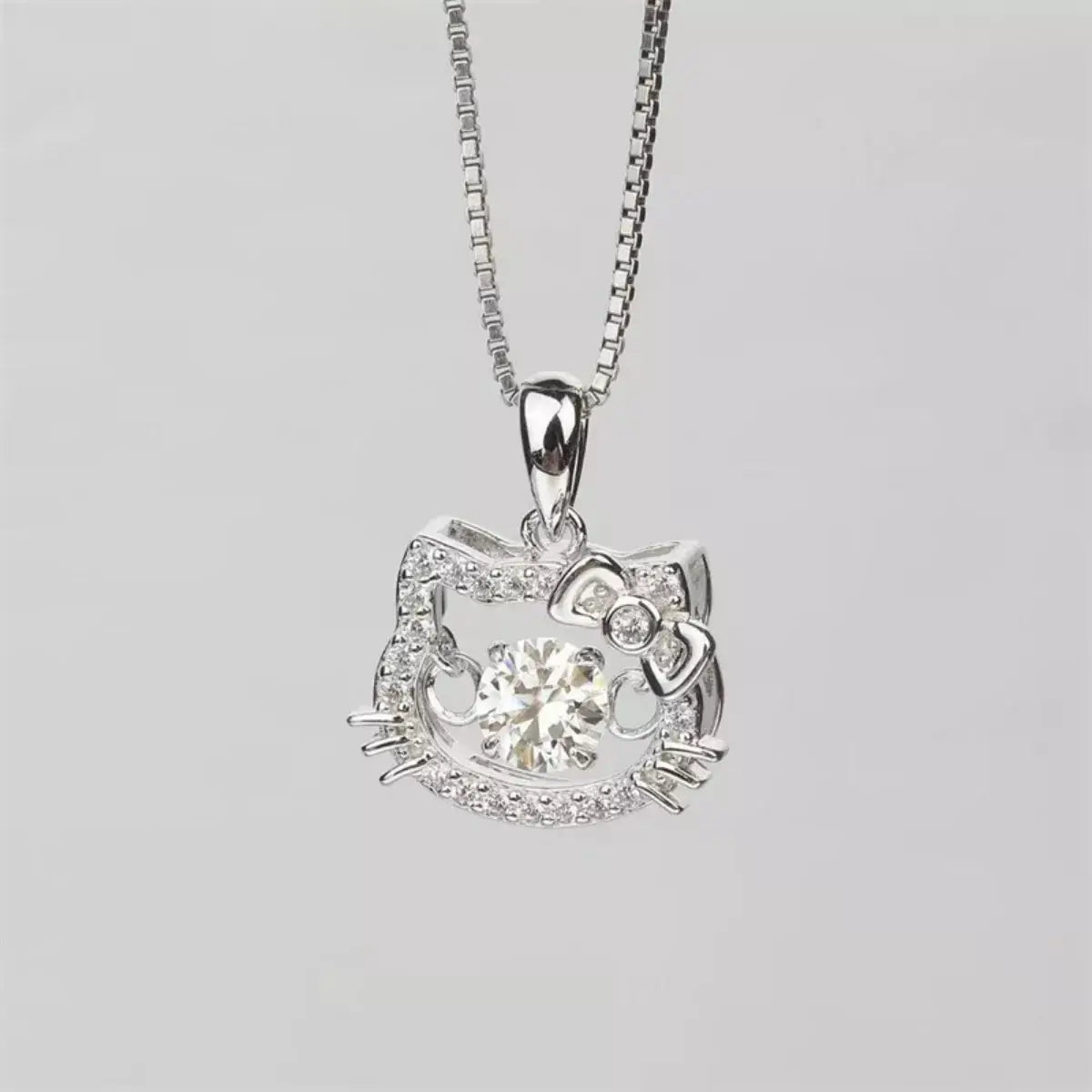 2 Carat Moissanite 925 Sterling Pendant Silver - SmileBen