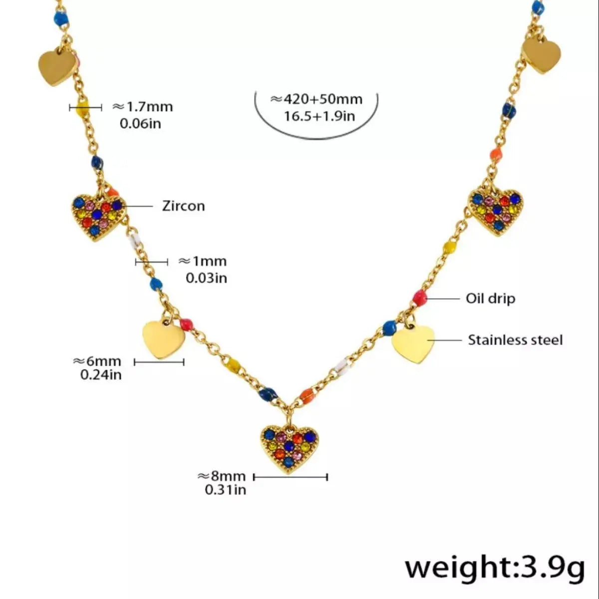 18K Gold-Plated Heart Charm Necklace - SmileBen