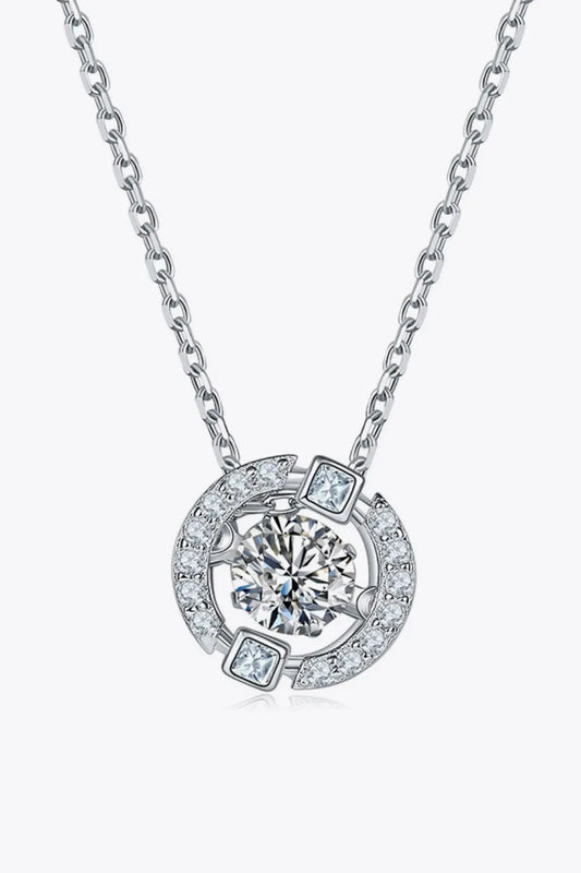 Moissanite Pendant Chain-Link Necklace - SmileBen