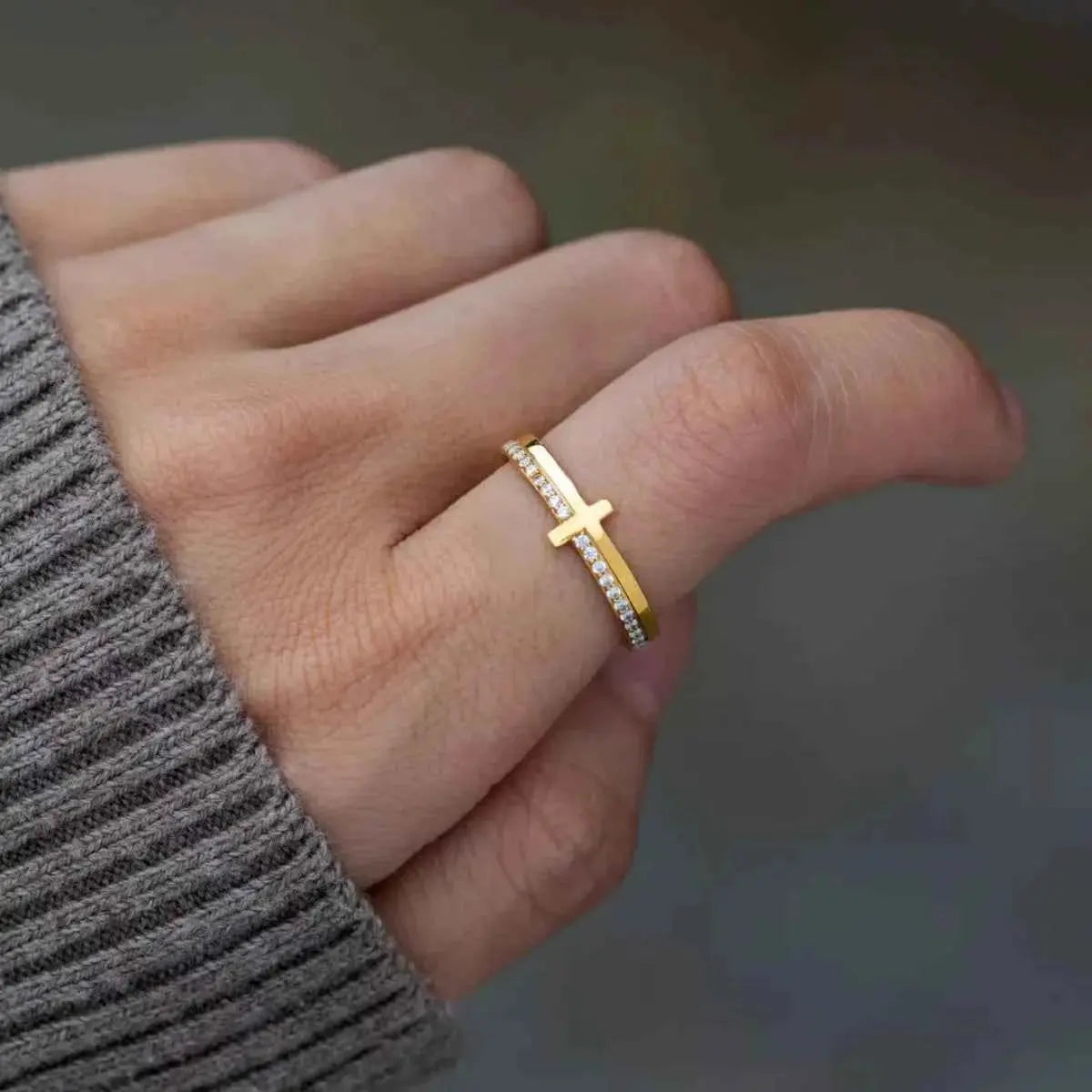 925 Sterling Silver Cross Ring - SmileBen
