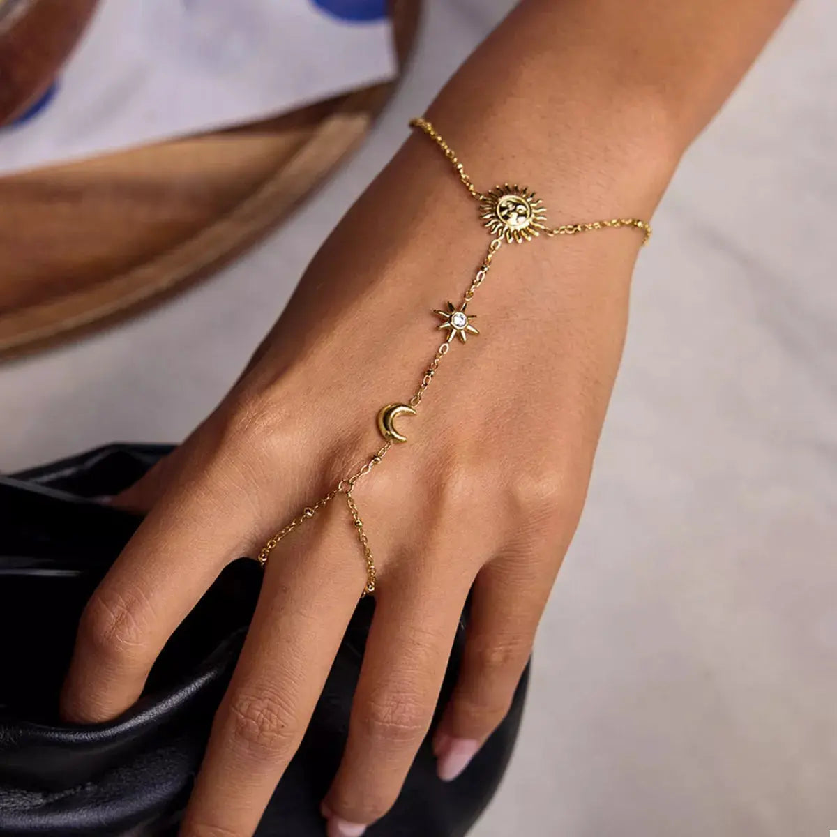 18K Gold-Plated Chain Sun Bracelet - SmileBen