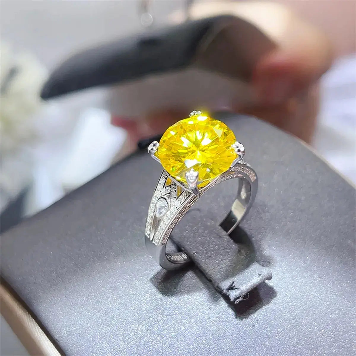 5 Carat Moissanite 925 Sterling Silver Ring - SmileBen