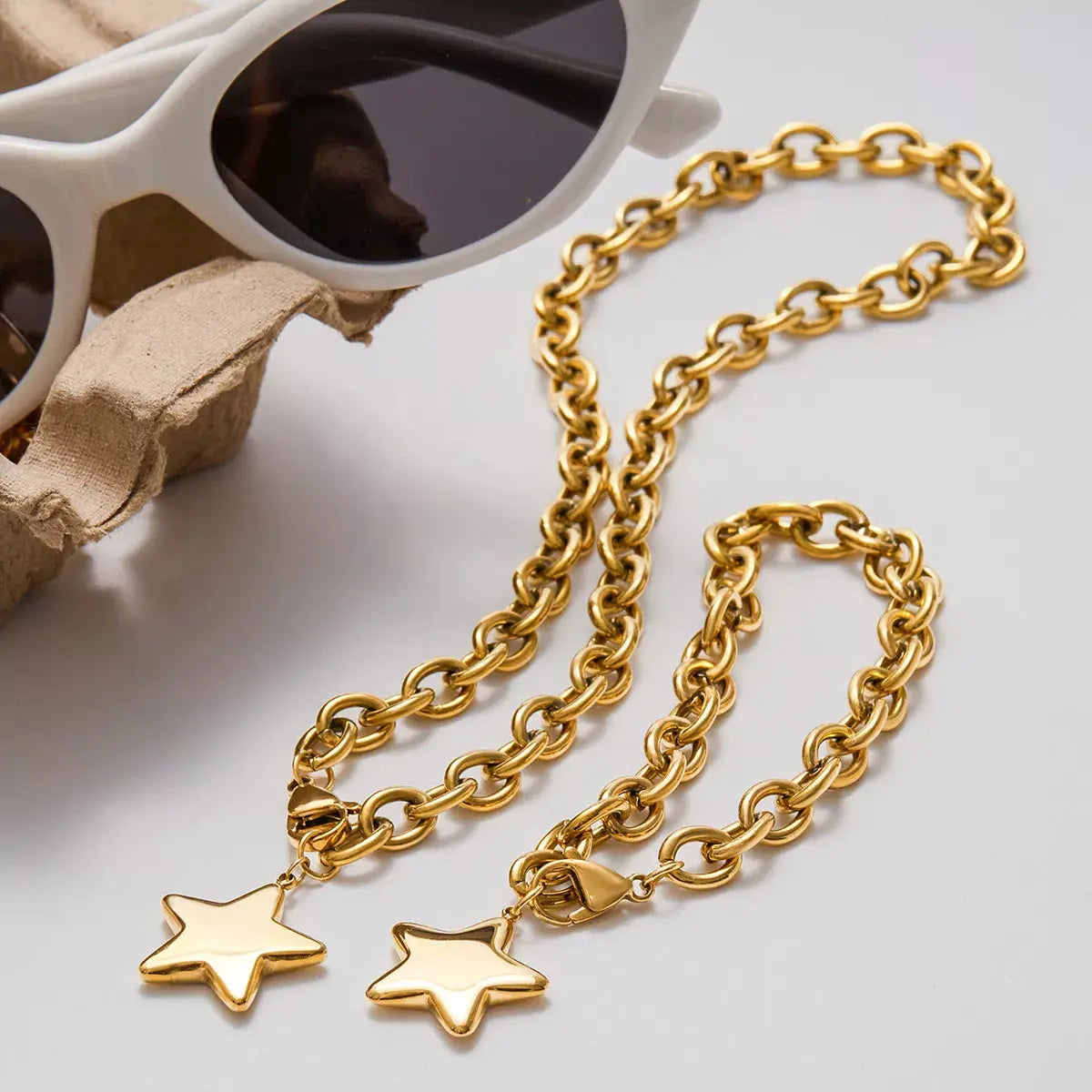 18K Gold-Plated Star Necklace - SmileBen