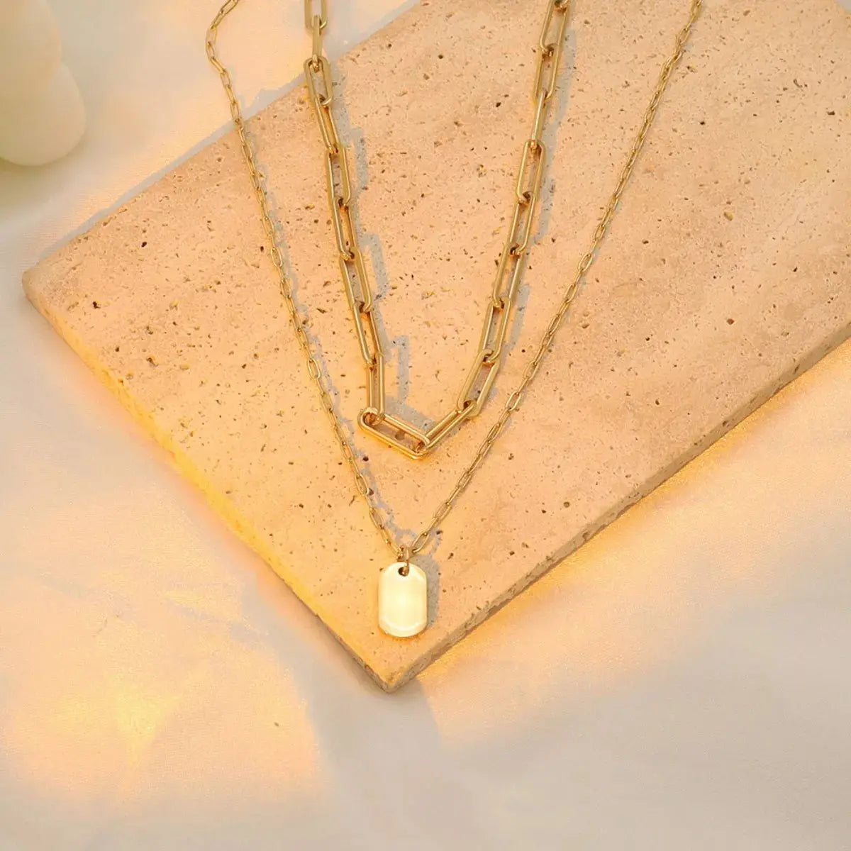 18K Gold-Plated Double Layered Necklace - SmileBen