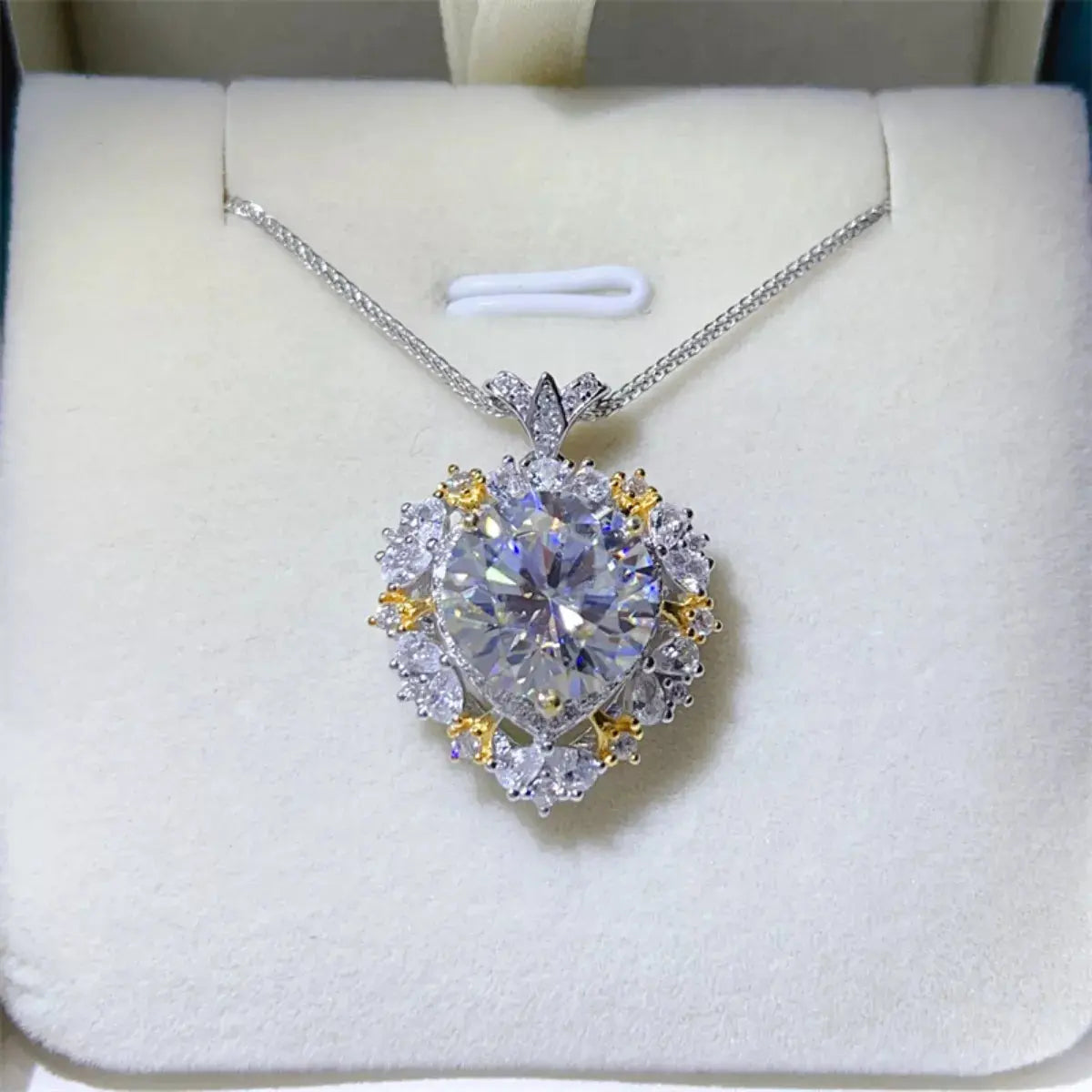 5 Carat Moissanite 925 Sterling Silver Necklace - SmileBen