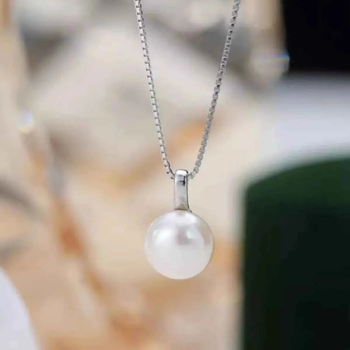 925 Sterling Silver Pearl Necklace