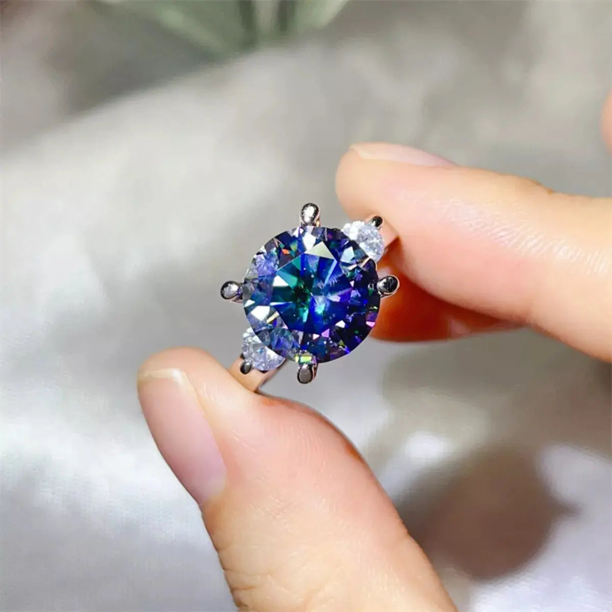 5 Carat Moissanite 925 Sterling Silver Ring - SmileBen