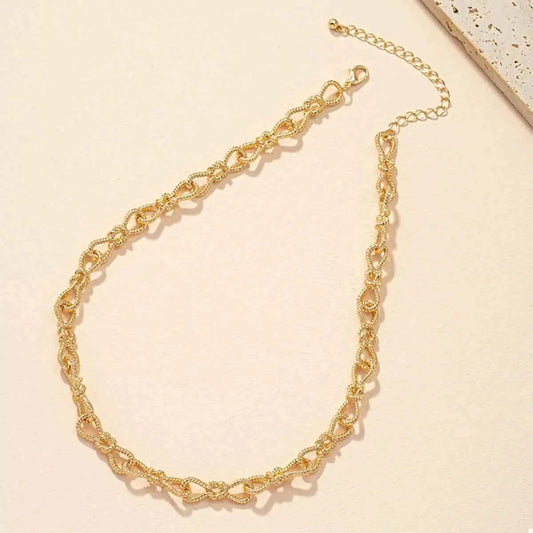 18K Gold-Plated Chain Link Necklace - SmileBen