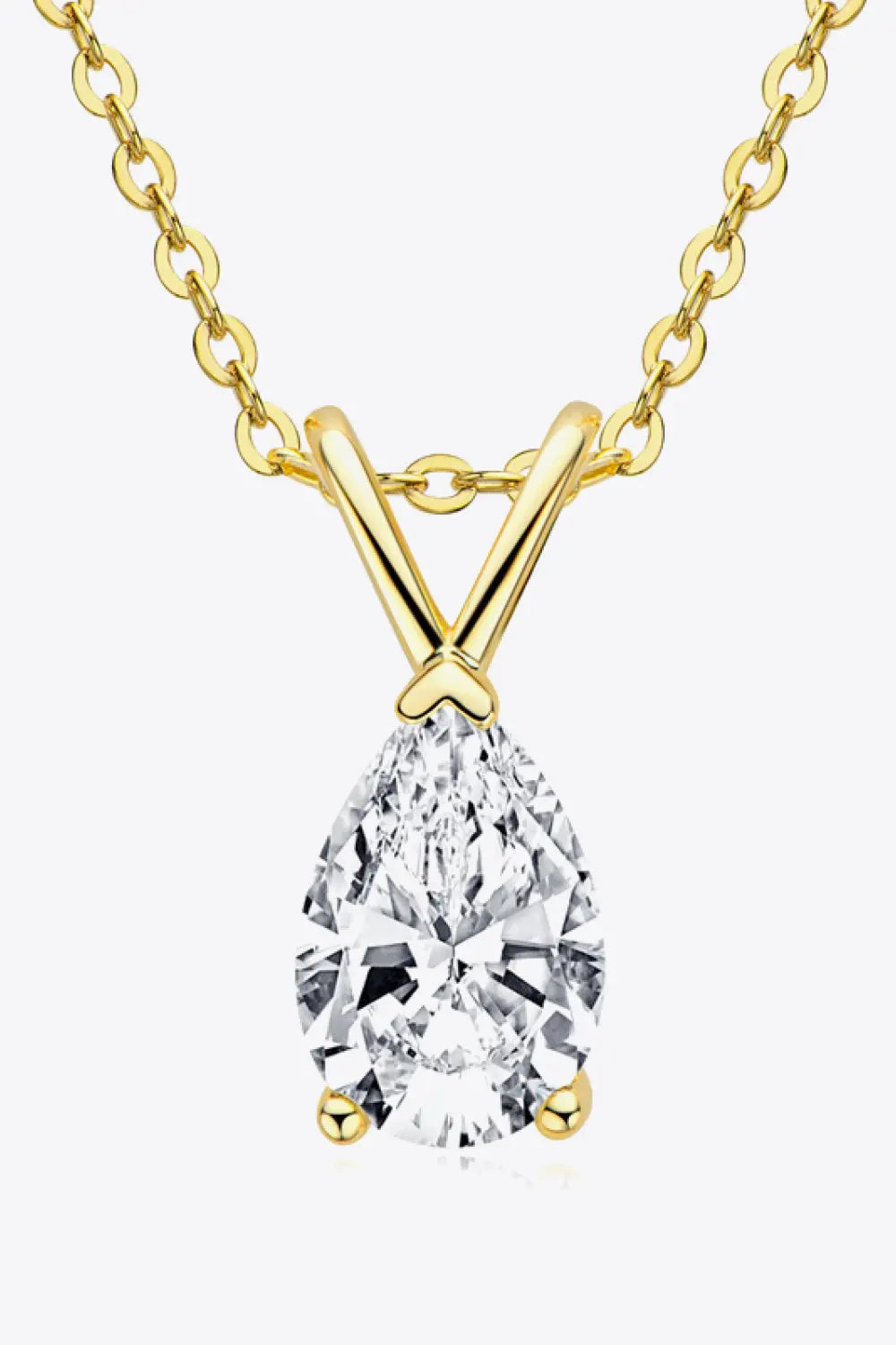 1.5 Carat Moissanite Pendant 925 Sterling Silver Necklace - SmileBen