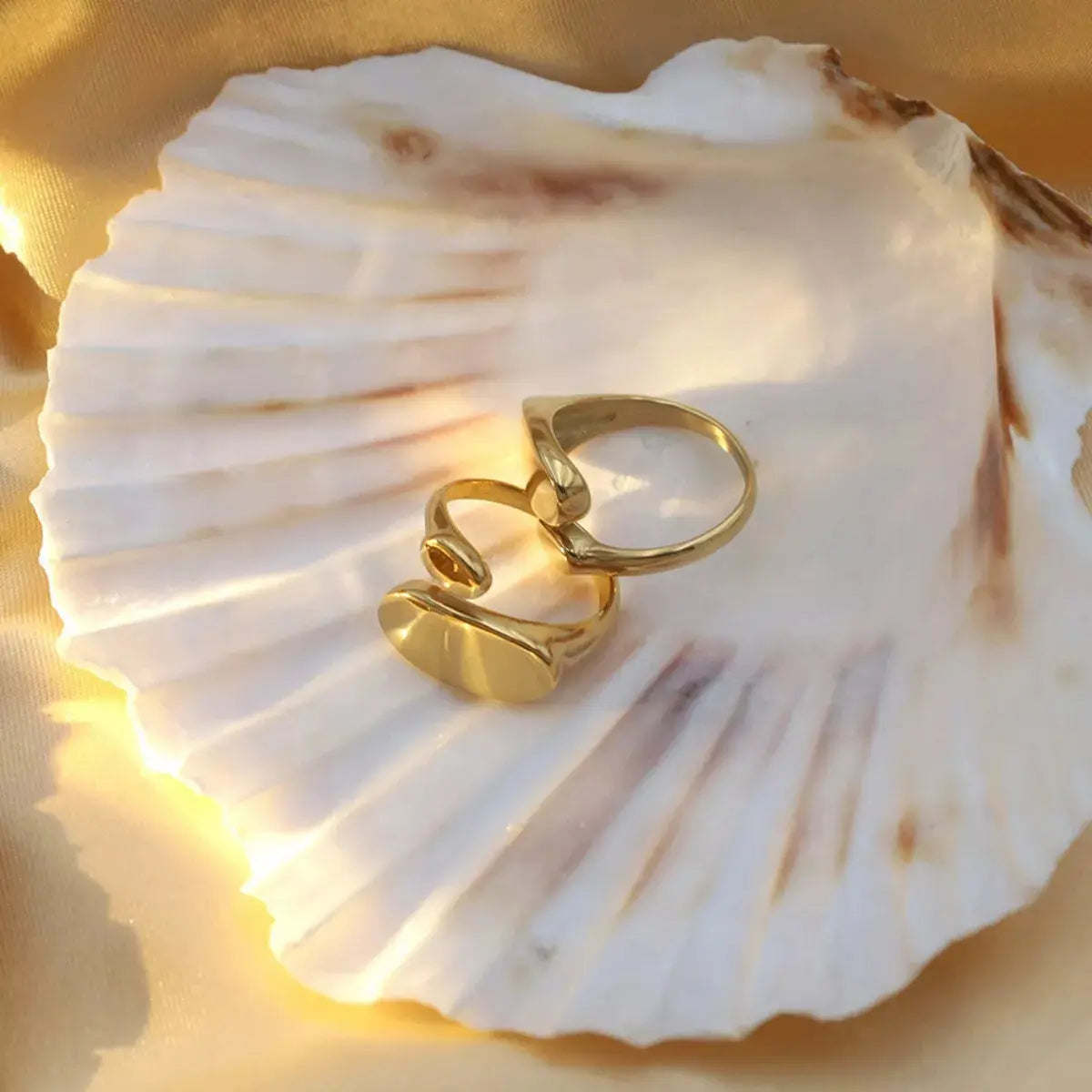 18K Gold-Plated Bypass Ring - SmileBen