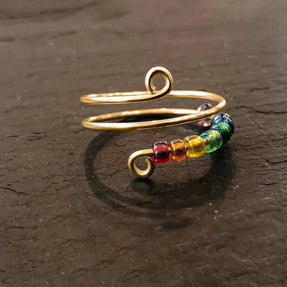 925 Sterling Silver Bead Wrap Ring - SmileBen