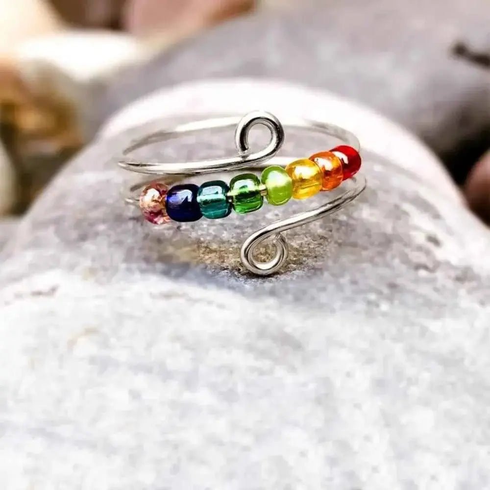 925 Sterling Silver Bead Wrap Ring - SmileBen