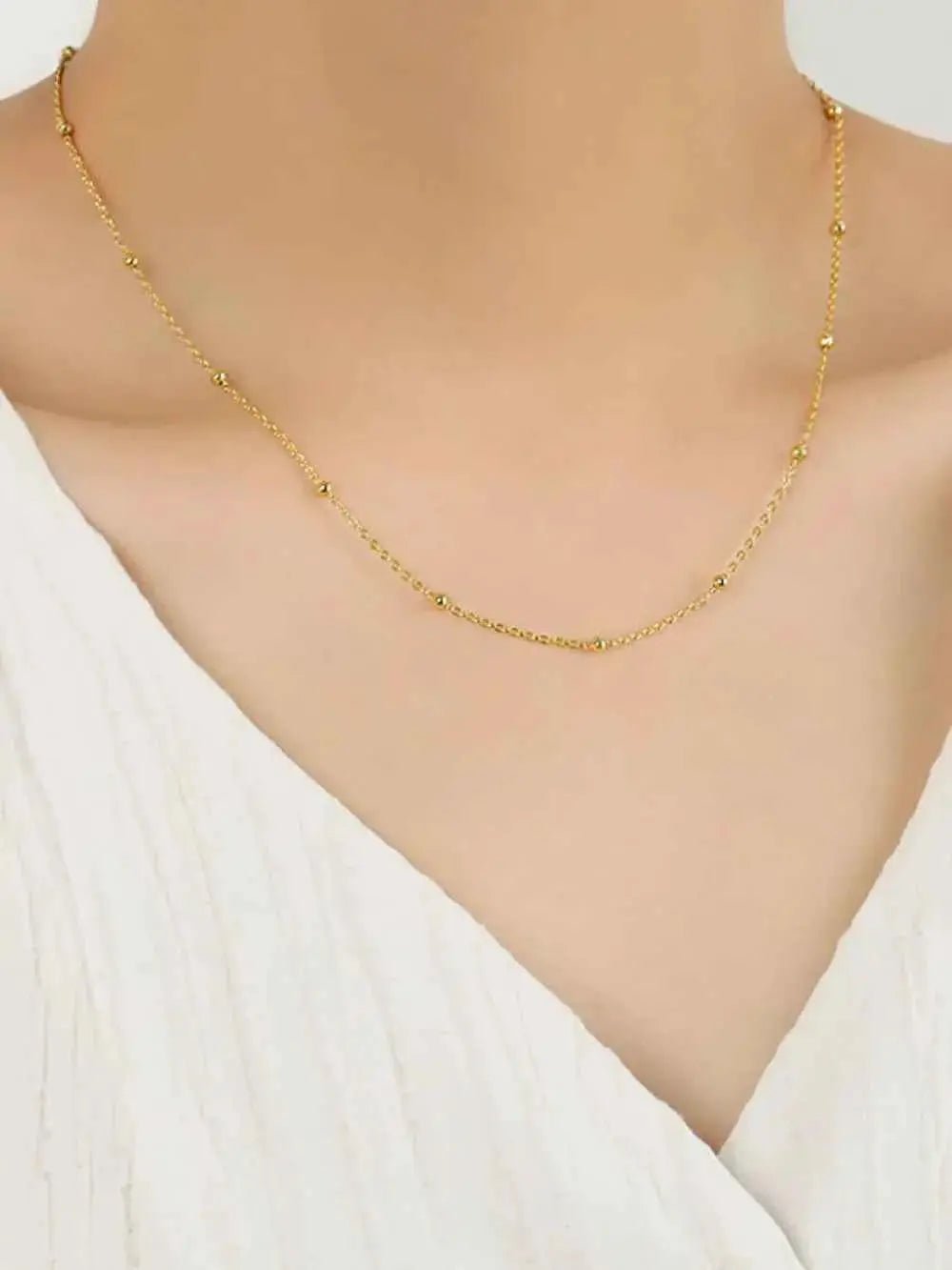 925 Sterling Silver Beaded Necklace - SmileBen