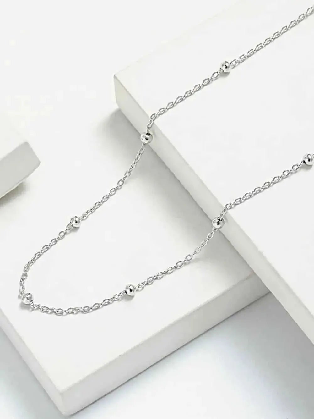 925 Sterling Silver Beaded Necklace - SmileBen