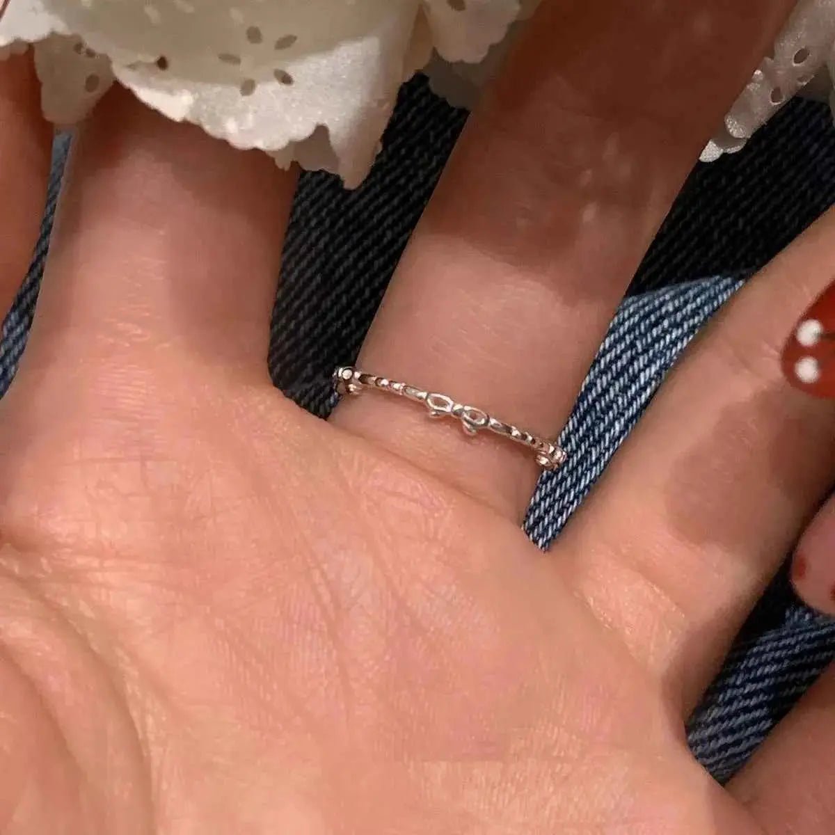 925 Sterling Silver Bow Open Ring - SmileBen
