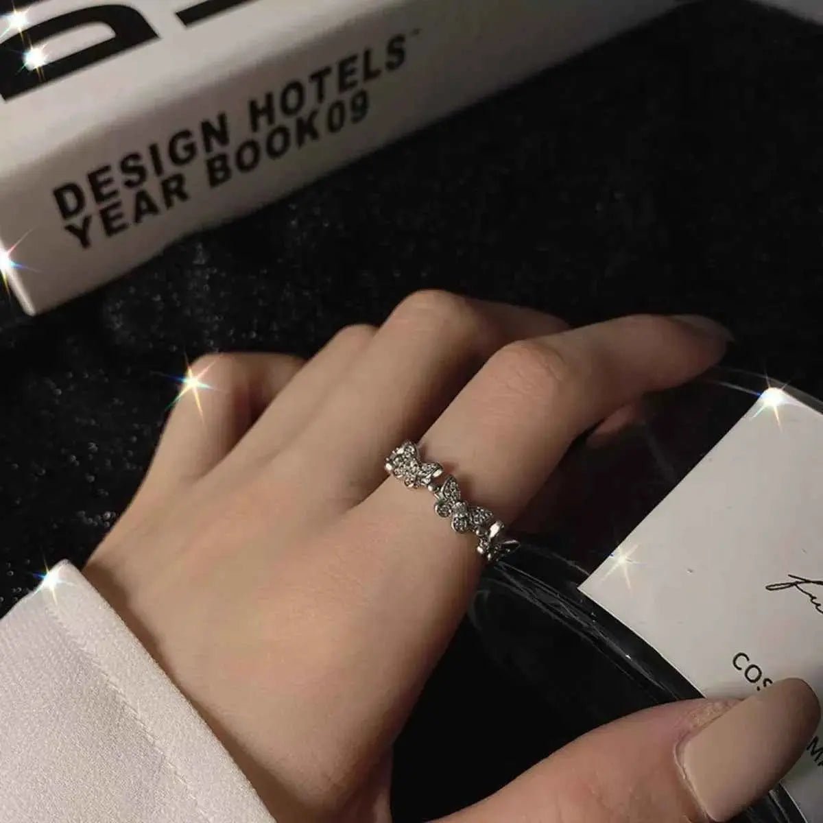925 Sterling Silver Butterfly Open Ring - SmileBen