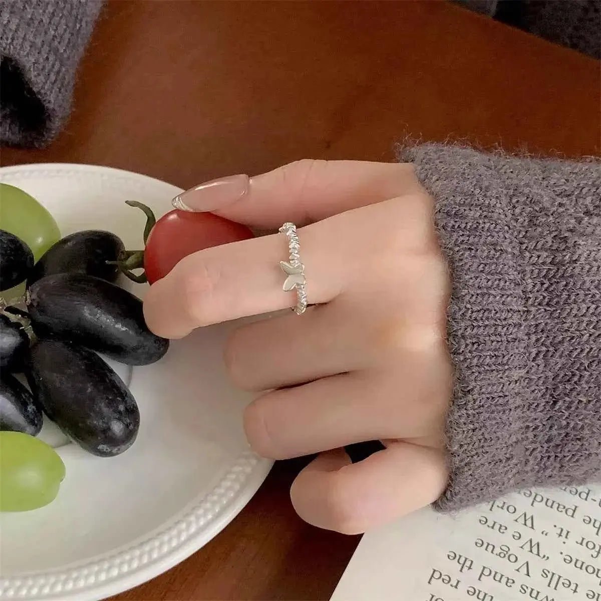 925 Sterling Silver Butterfly Ring - SmileBen