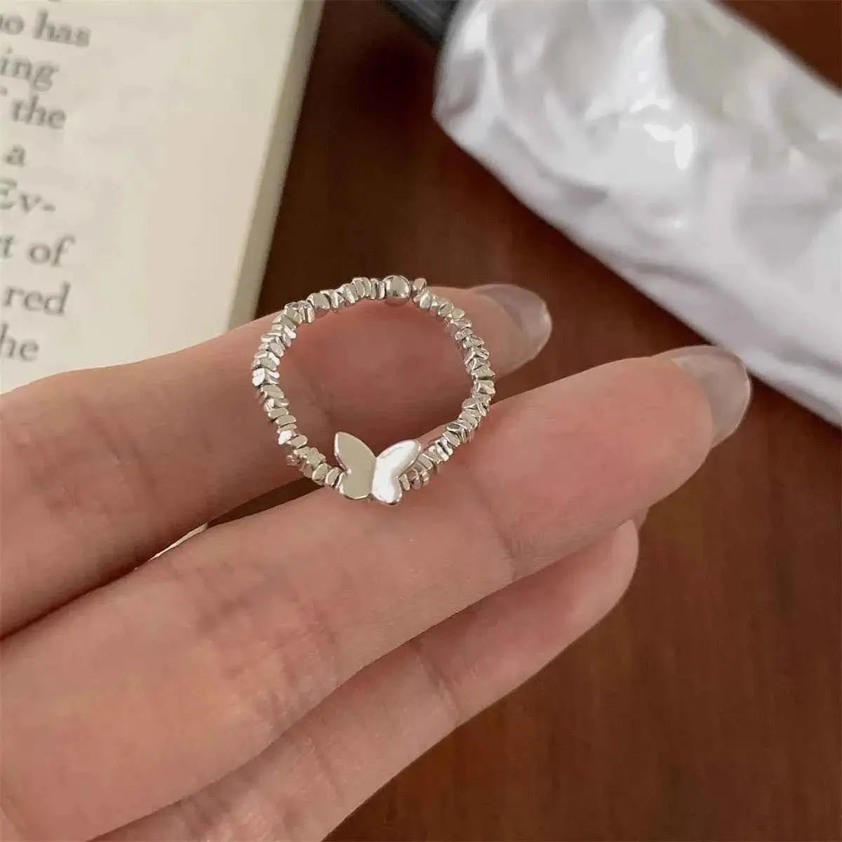 925 Sterling Silver Butterfly Ring - SmileBen