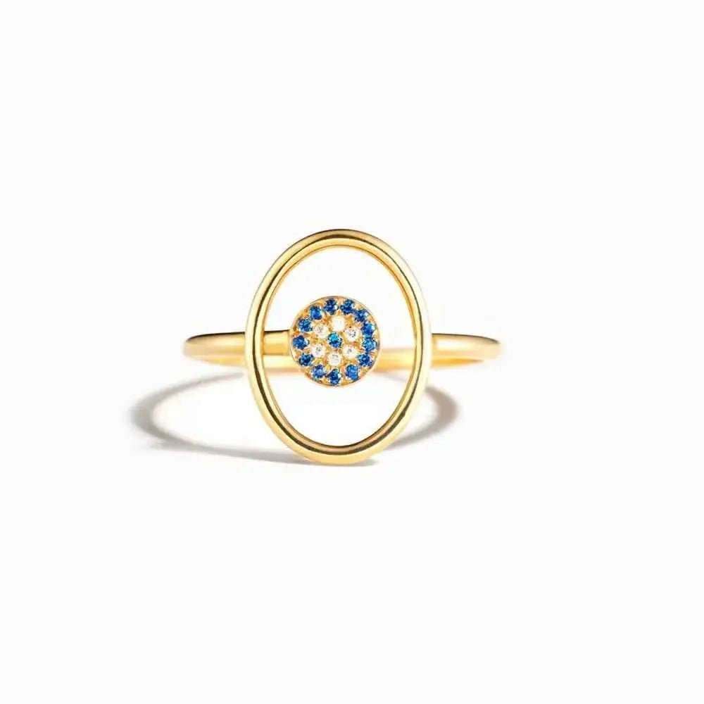 925 Sterling Silver Evil Eye Ring - SmileBen