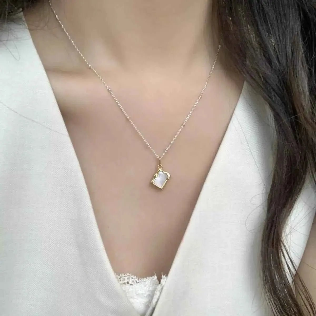 925 Sterling Silver Geometric Necklace - SmileBen