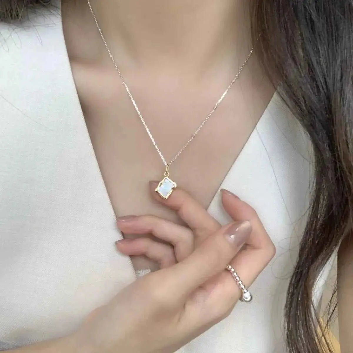 925 Sterling Silver Geometric Necklace - SmileBen