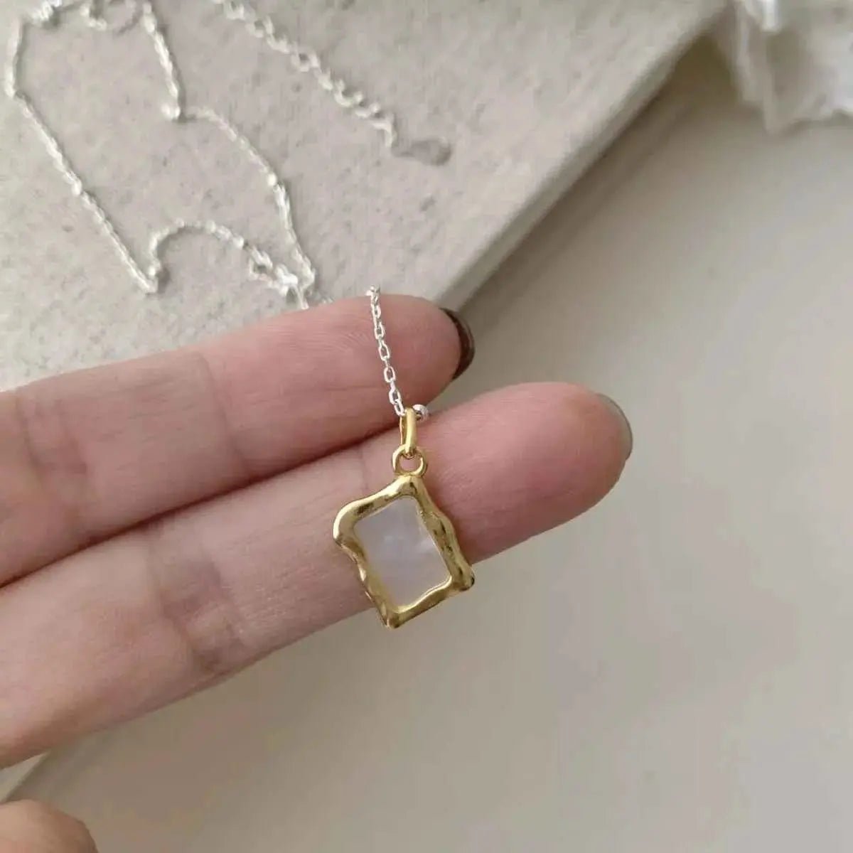 925 Sterling Silver Geometric Necklace - SmileBen