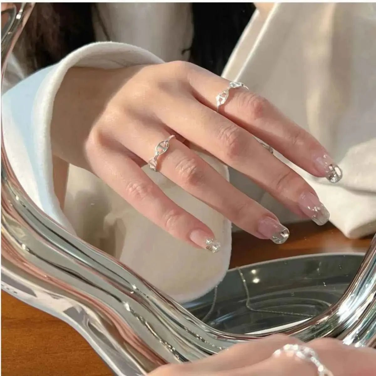 925 Sterling Silver Geometric Ring - SmileBen