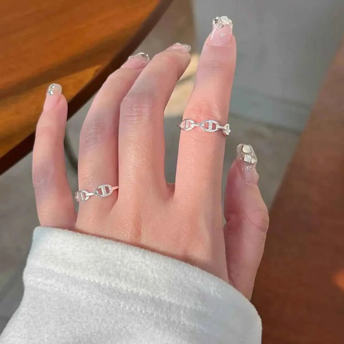 925 Sterling Silver Geometric Ring - SmileBen