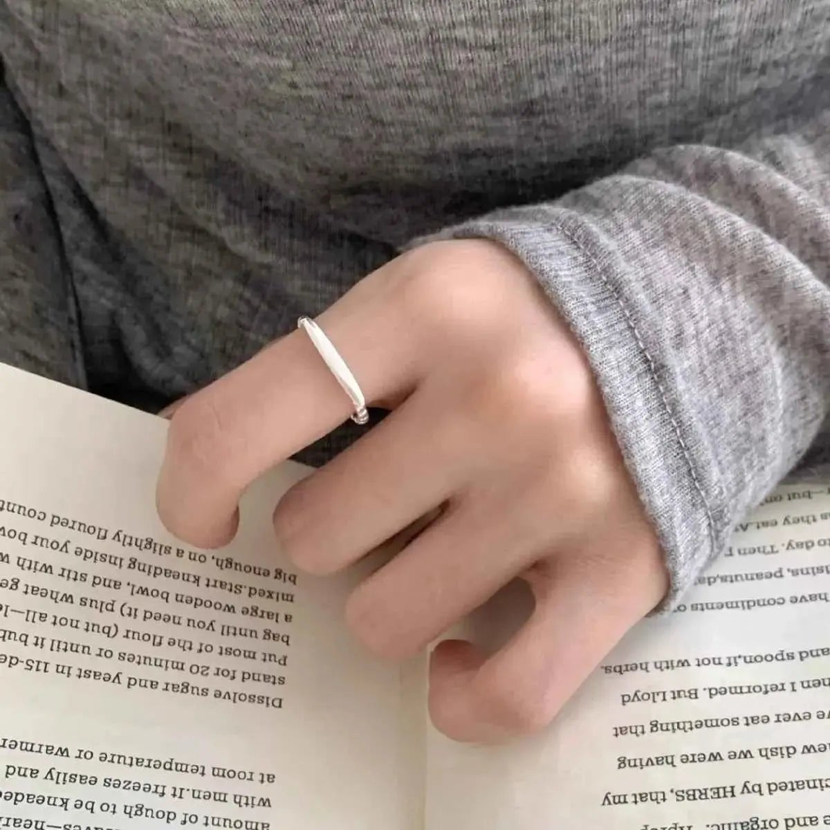 925 Sterling Silver Geometric Ring - SmileBen