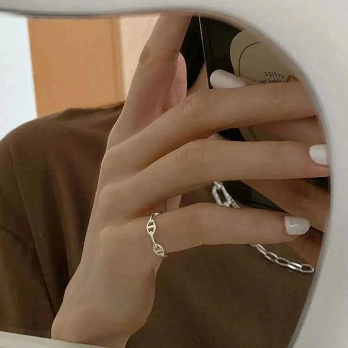925 Sterling Silver Geometric Ring - SmileBen