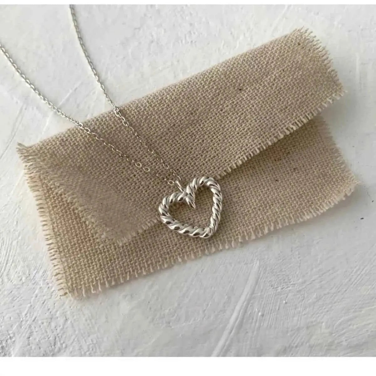 925 Sterling Silver Heart Necklace - SmileBen