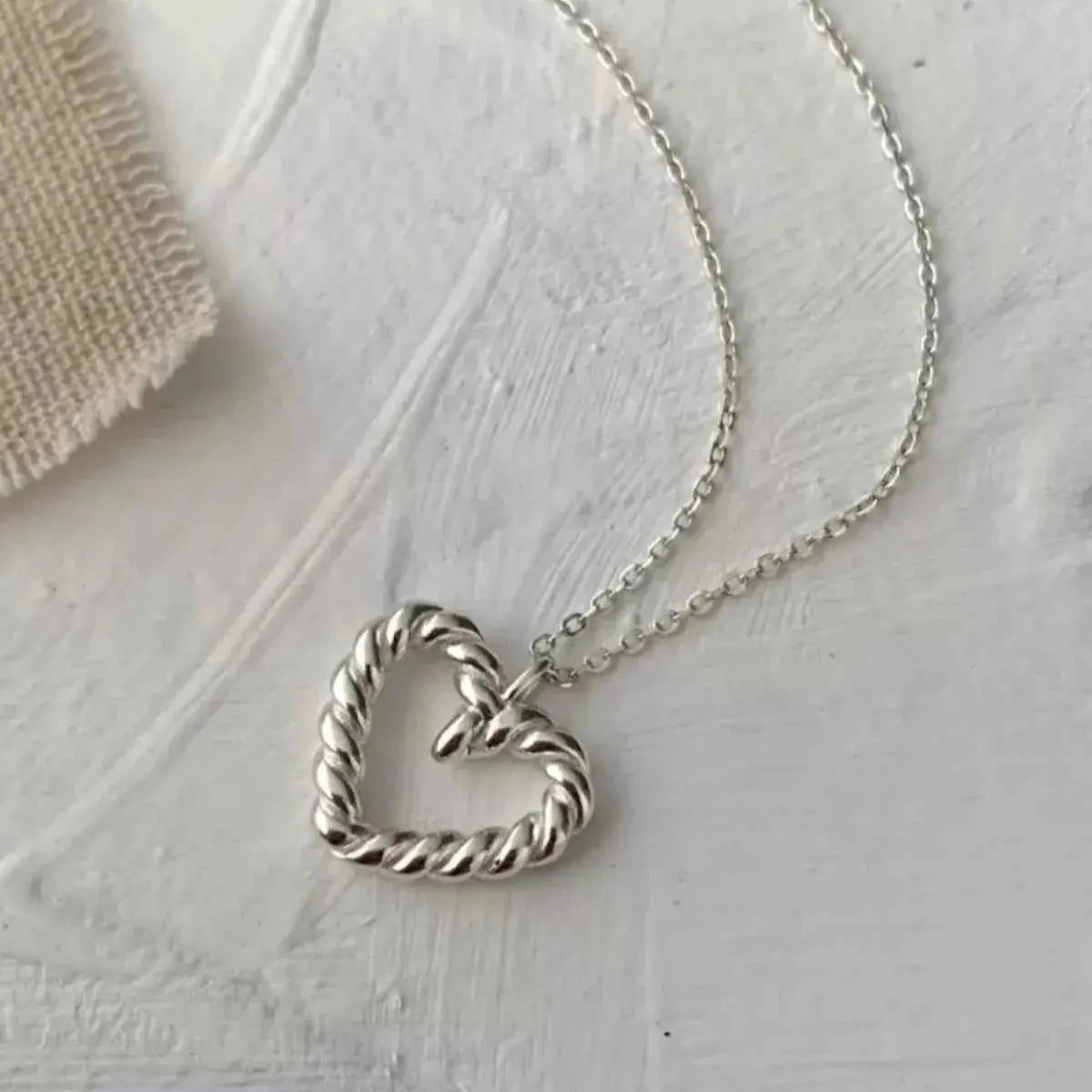 925 Sterling Silver Heart Necklace - SmileBen
