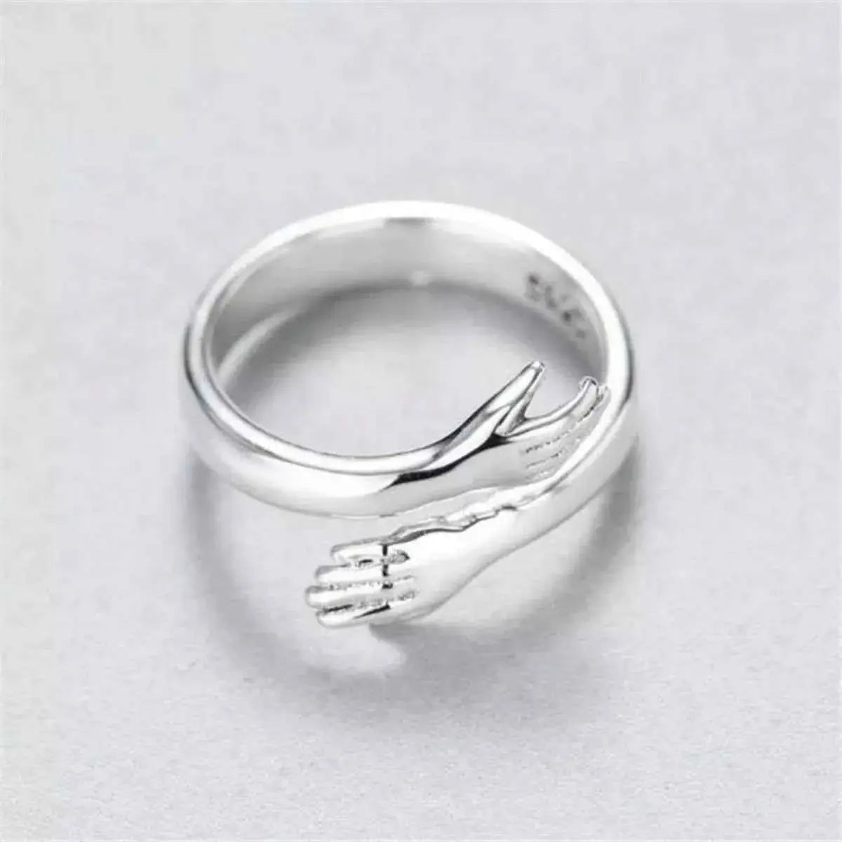925 Sterling Silver Hug Bypass Ring - SmileBen