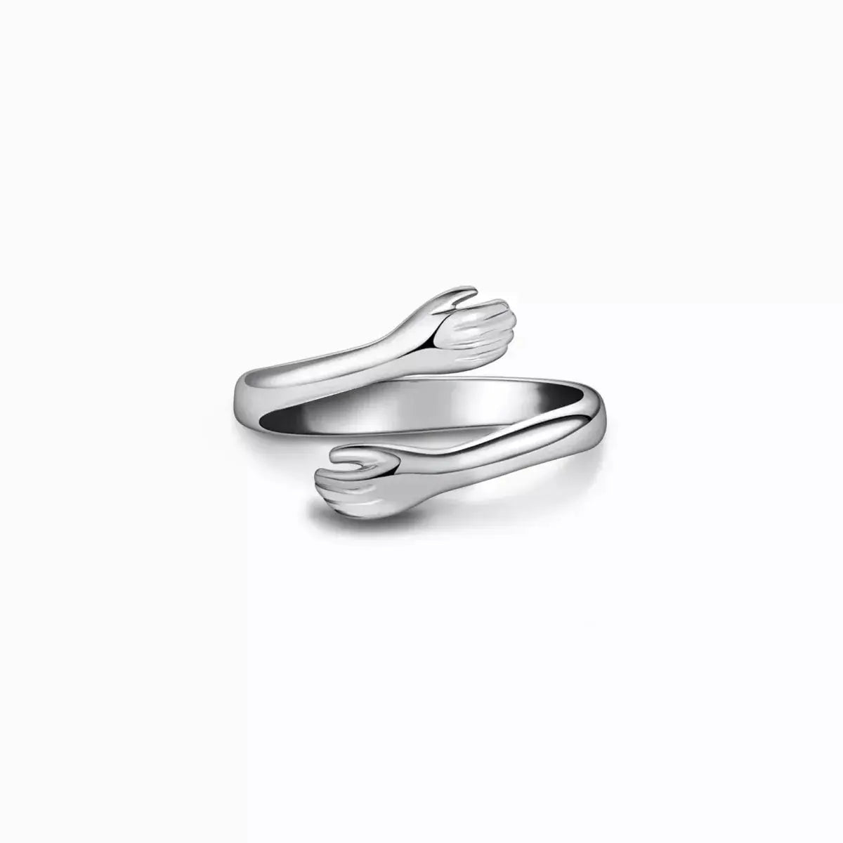 925 Sterling Silver Hug Bypass Ring - SmileBen