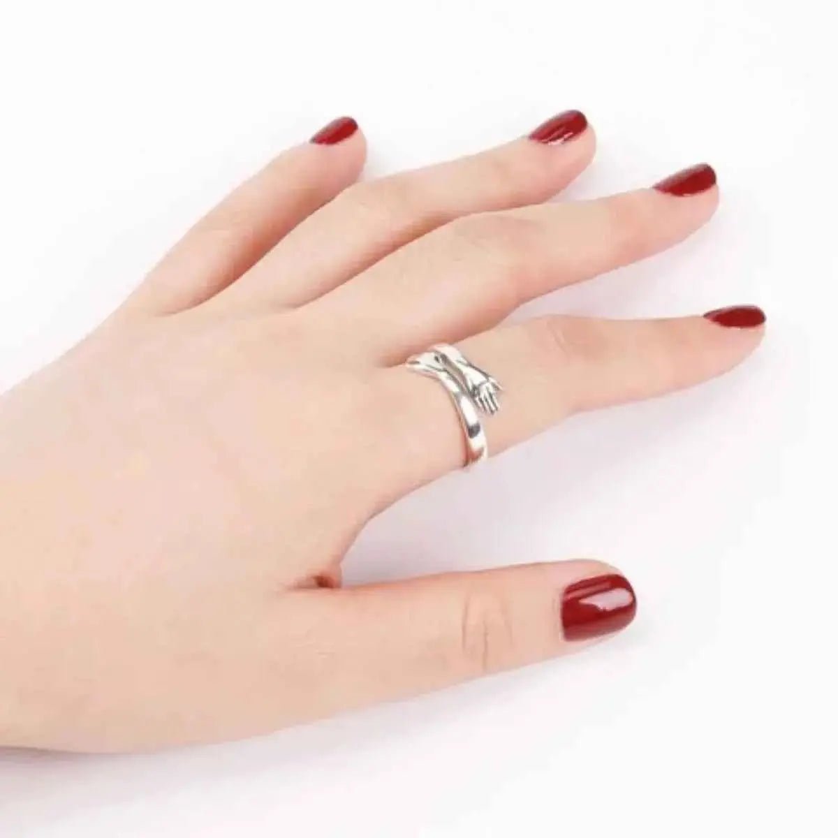 925 Sterling Silver Hug Bypass Ring - SmileBen