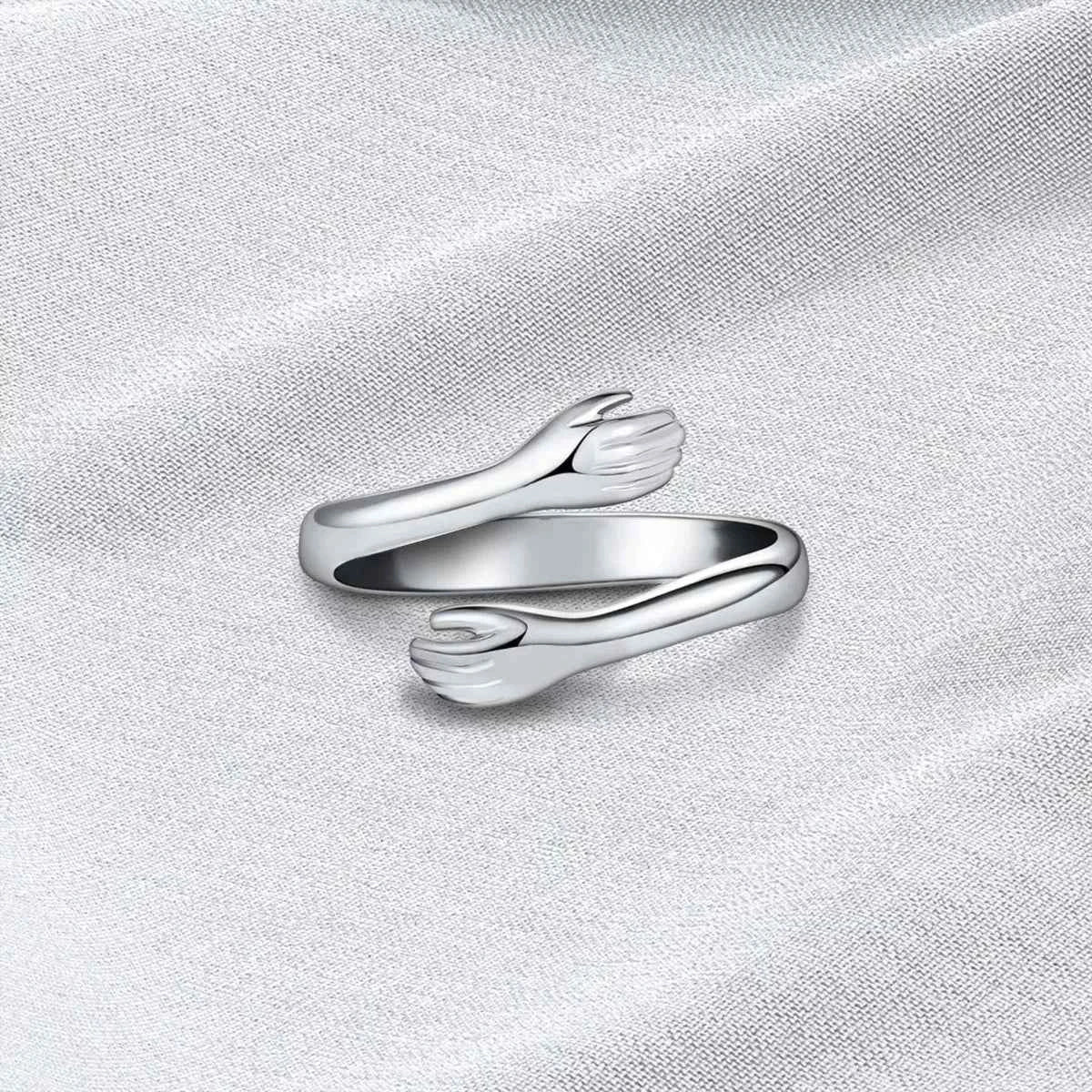 925 Sterling Silver Hug Bypass Ring - SmileBen