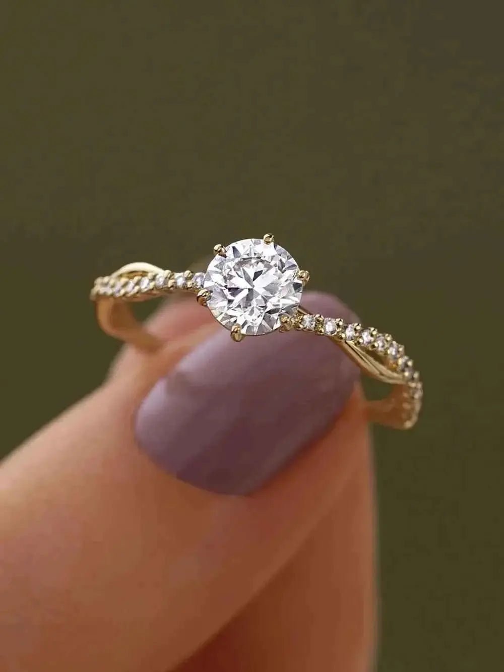 925 Sterling Silver Inlaid Zircon Ring - SmileBen