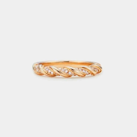 925 Sterling Silver Inlaid Zircon Ring - SmileBen