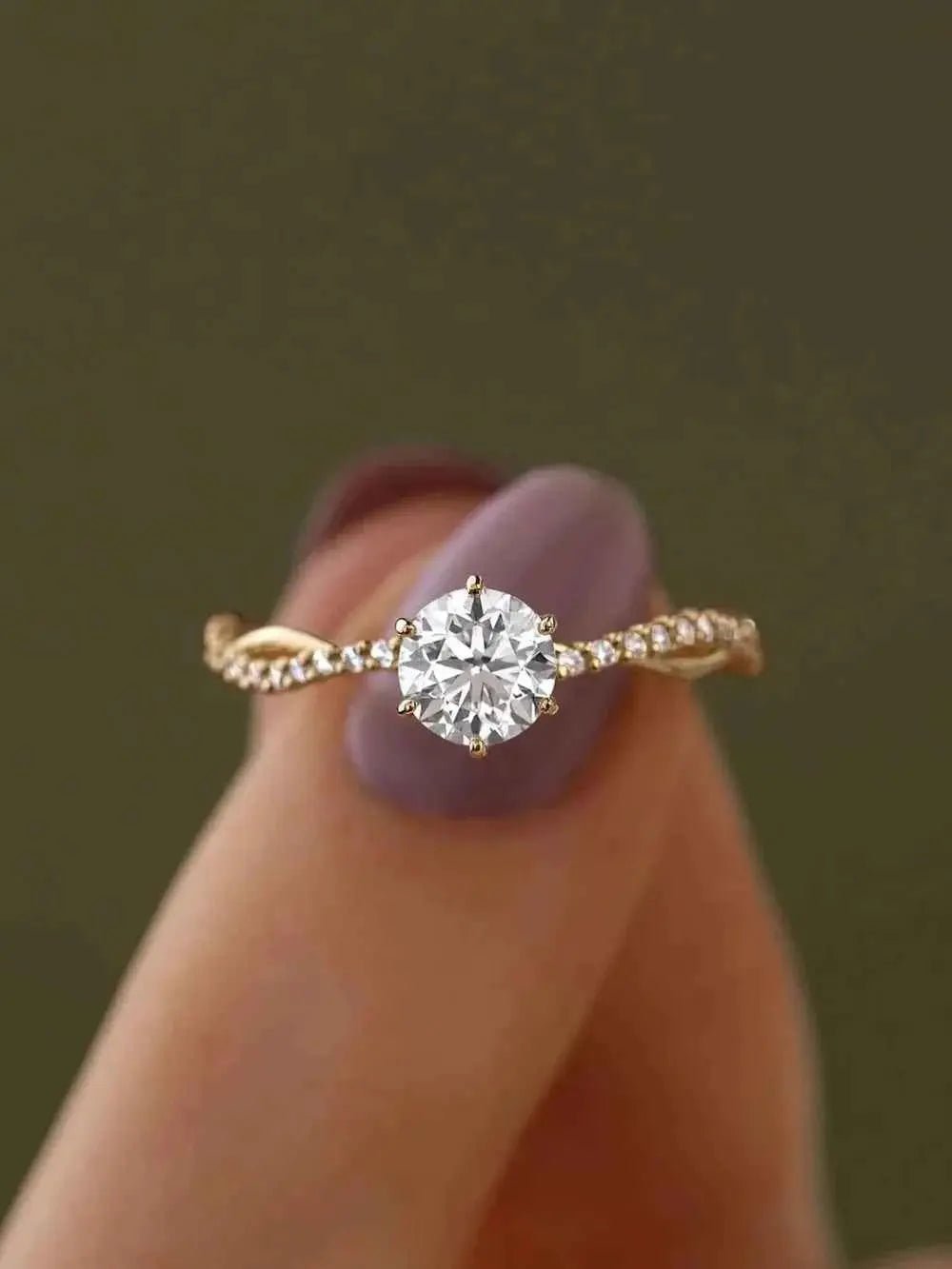 925 Sterling Silver Inlaid Zircon Ring - SmileBen