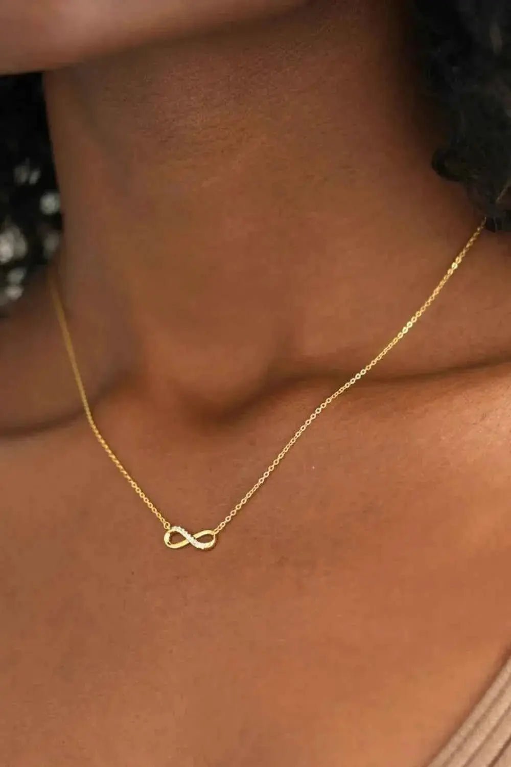 925 Sterling Silver Inland Zircon Infinite Necklace - SmileBen