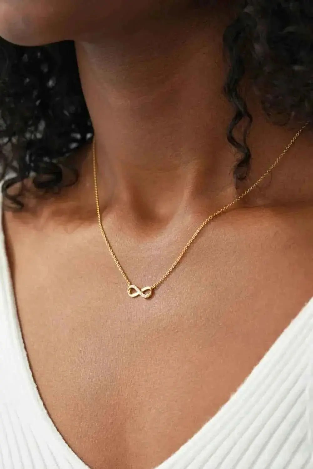 925 Sterling Silver Inland Zircon Infinite Necklace - SmileBen