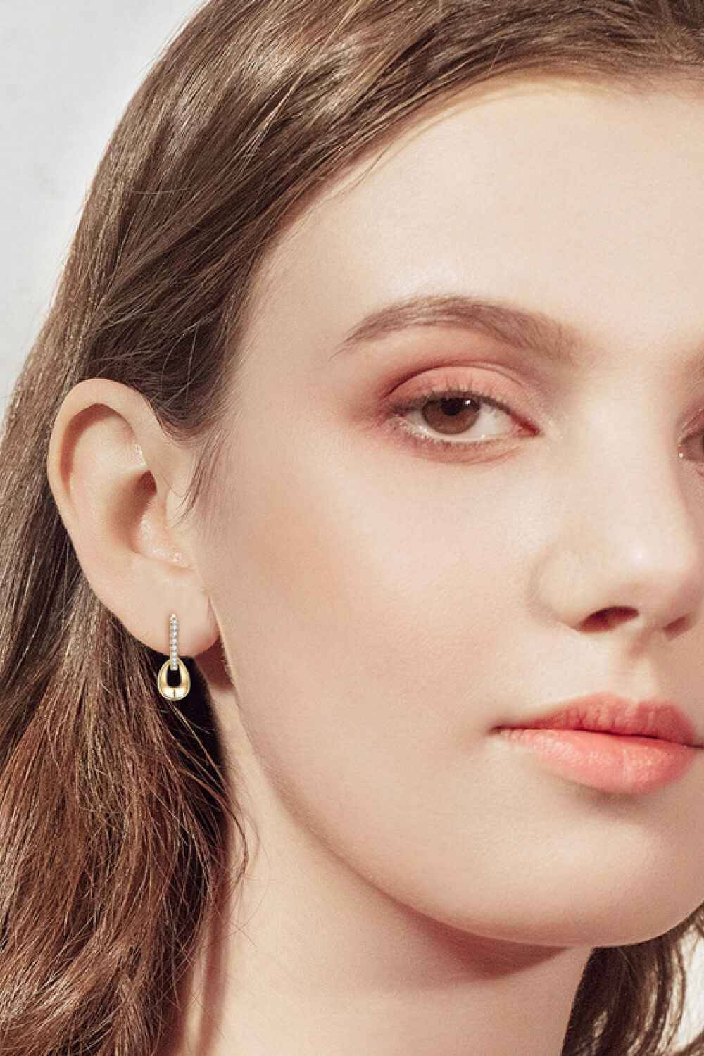 925 Sterling Silver Moissanite Double Hoop Earrings - SmileBen