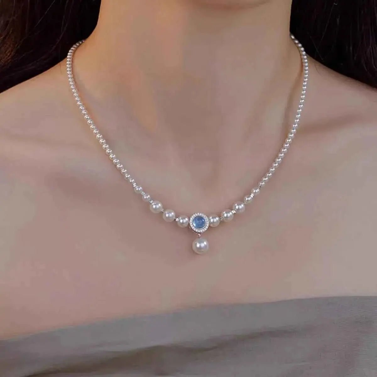 925 Sterling Silver Pearl Necklace - SmileBen