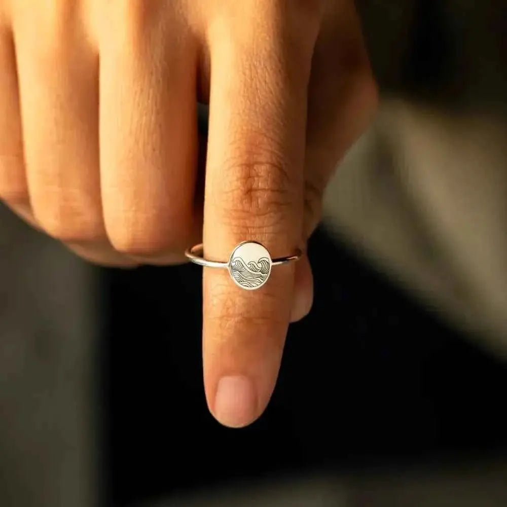 925 Sterling Silver Signet Ring - SmileBen