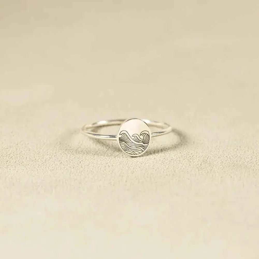 925 Sterling Silver Signet Ring - SmileBen